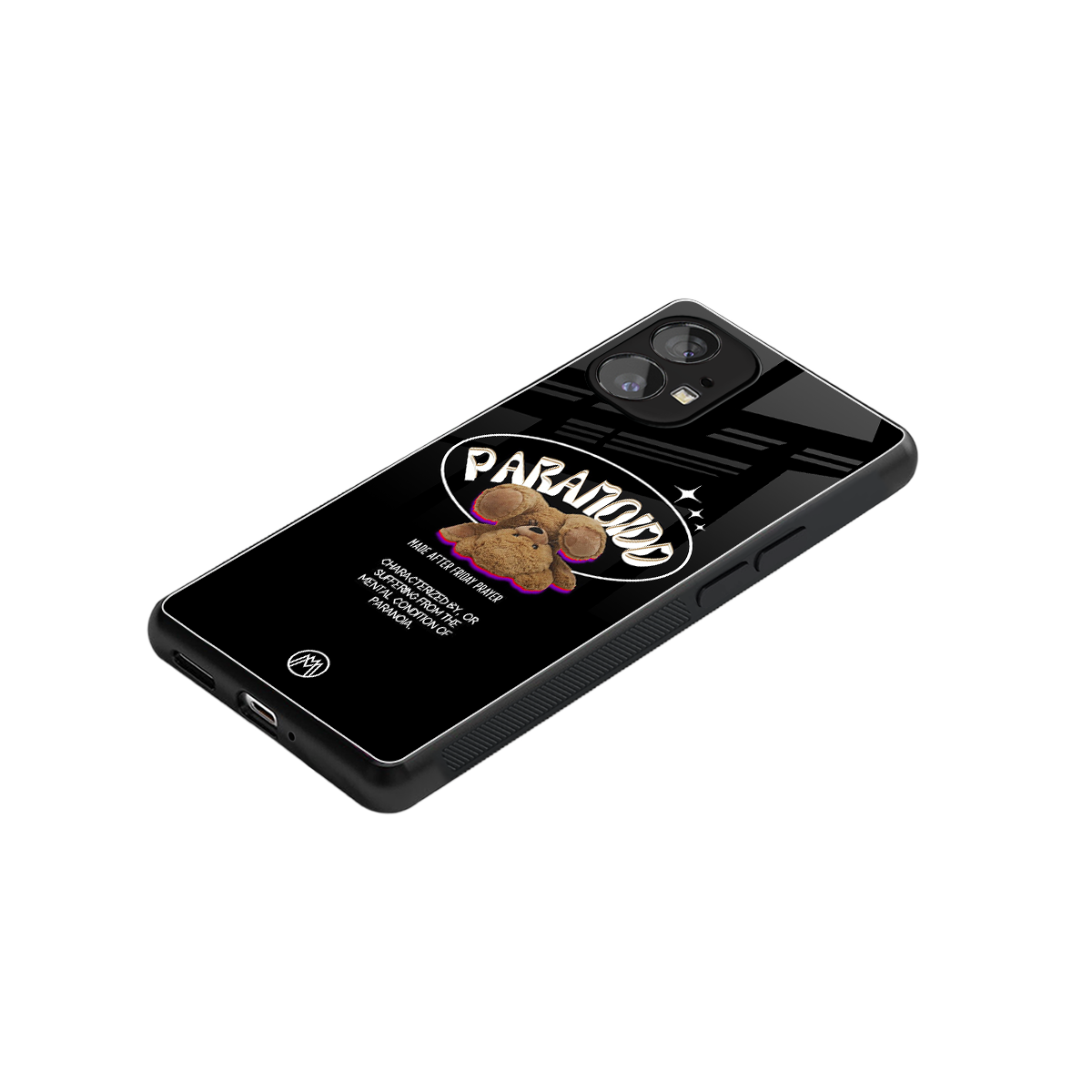 paranoid back phone cover | glass case for nothing phone 1