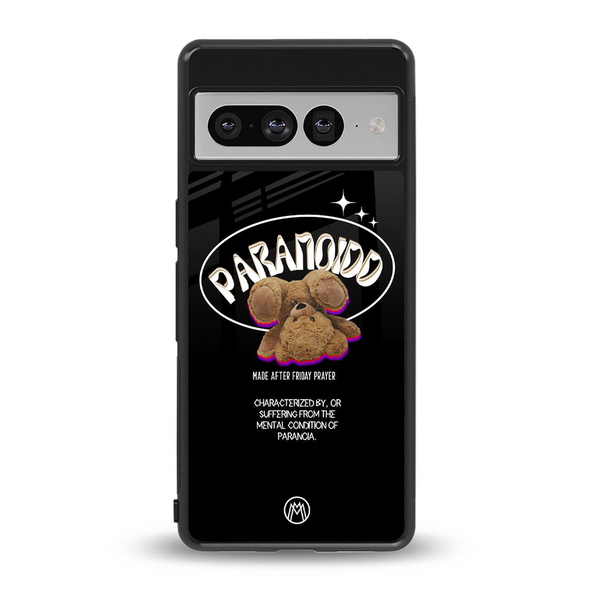 paranoid back phone cover | glass case for google pixel 7 pro