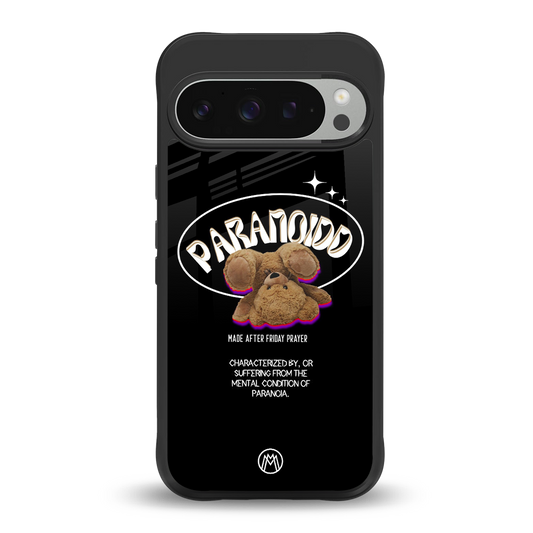 paranoid back phone cover | glass case for google pixel 9 pro