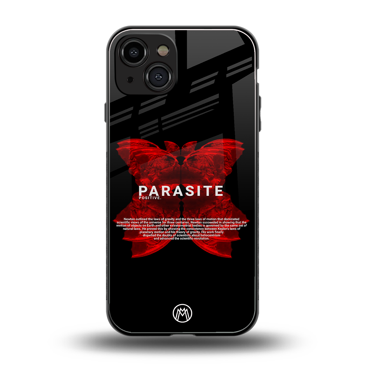 parasite positive back phone cover | glass case for iphone 15