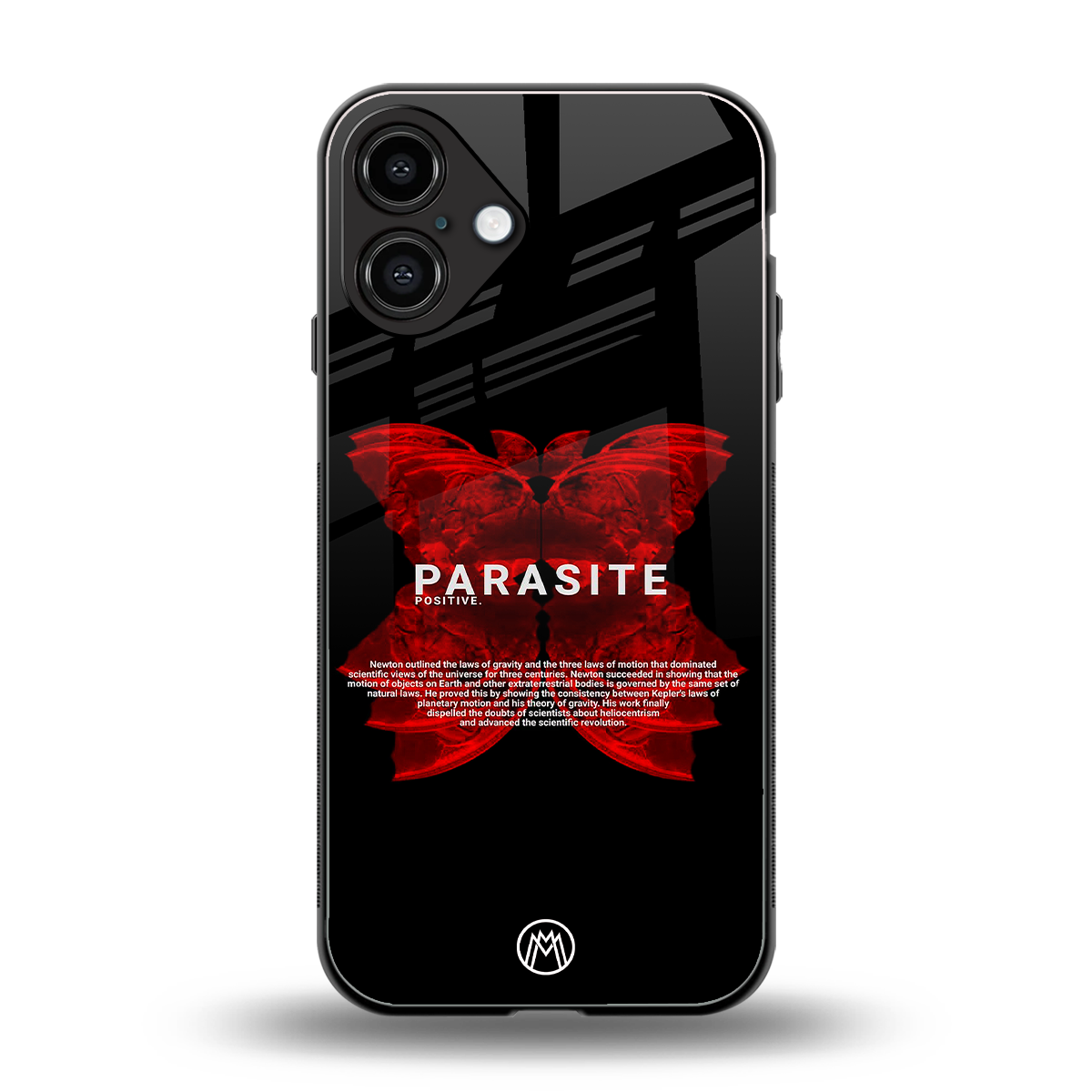 parasite positive back phone cover | glass case for iphone 16 plus
