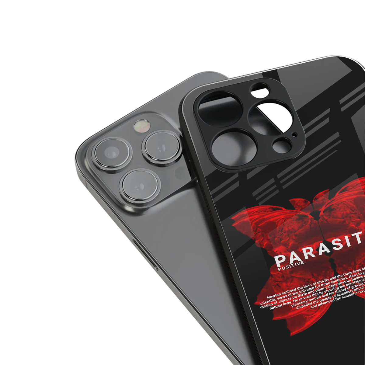 parasite positive back phone cover | glass case for iphone 13 pro max