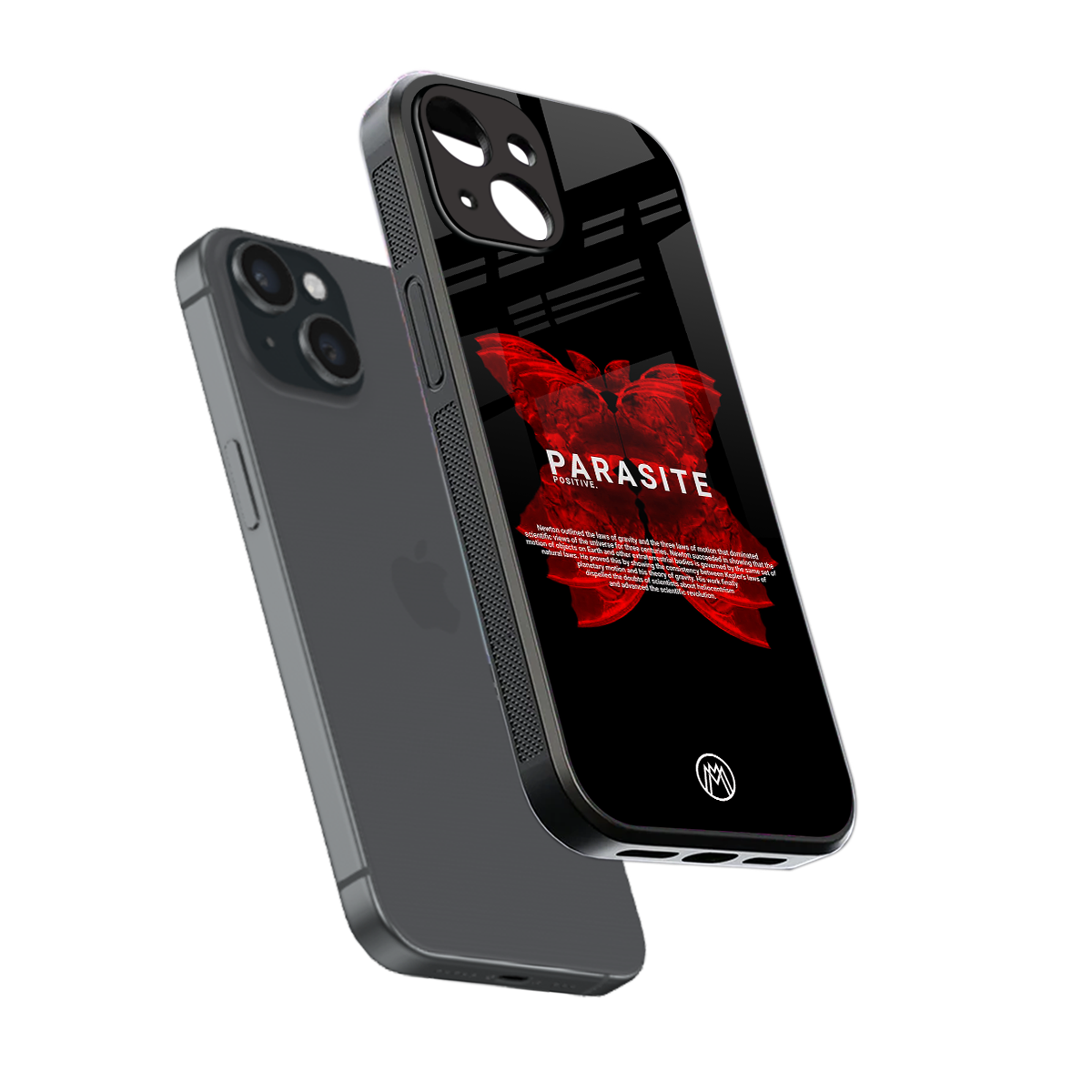 parasite positive back phone cover | glass case for iphone 15