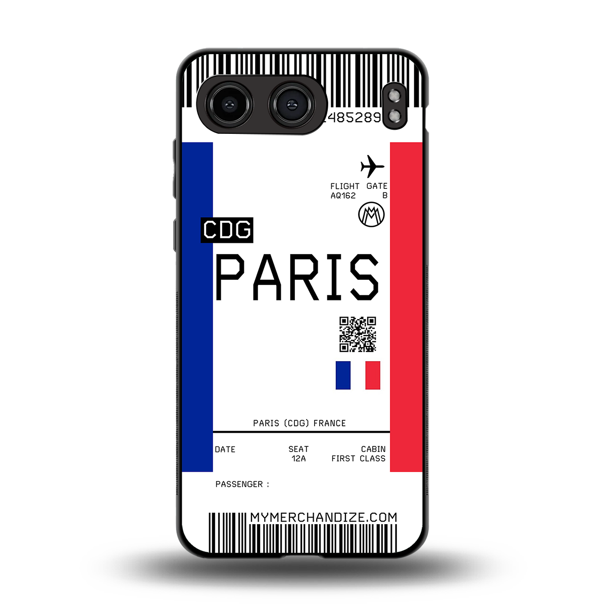 paris boarding pass ticket back phone cover | glass case for oneplus nord 4
