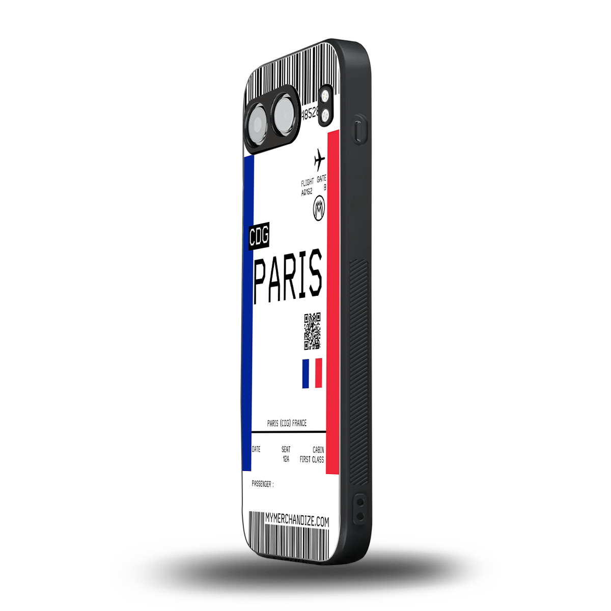 paris boarding pass ticket back phone cover | glass case for oneplus nord 4