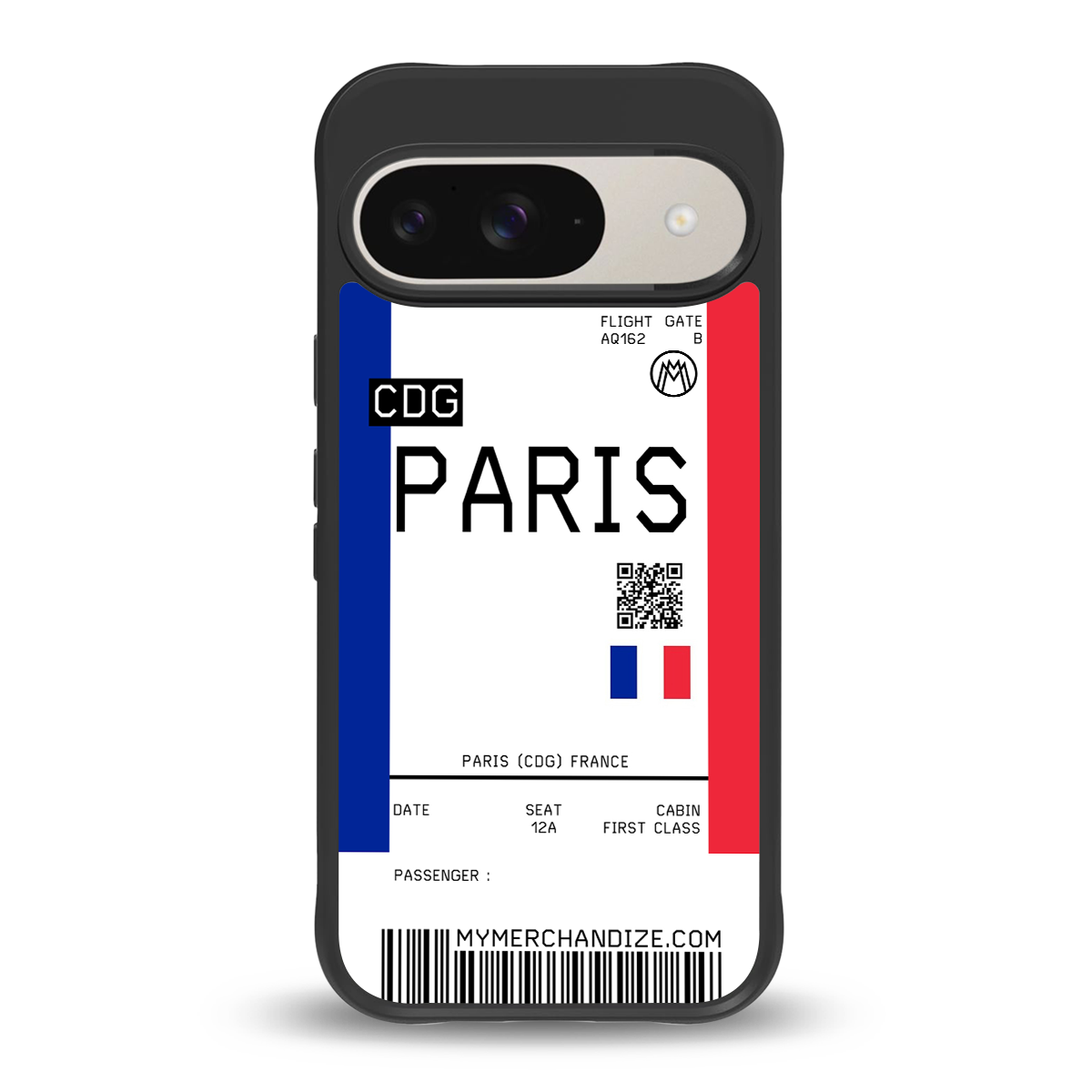 paris boarding pass ticket back phone cover | glass case for google pixel 9