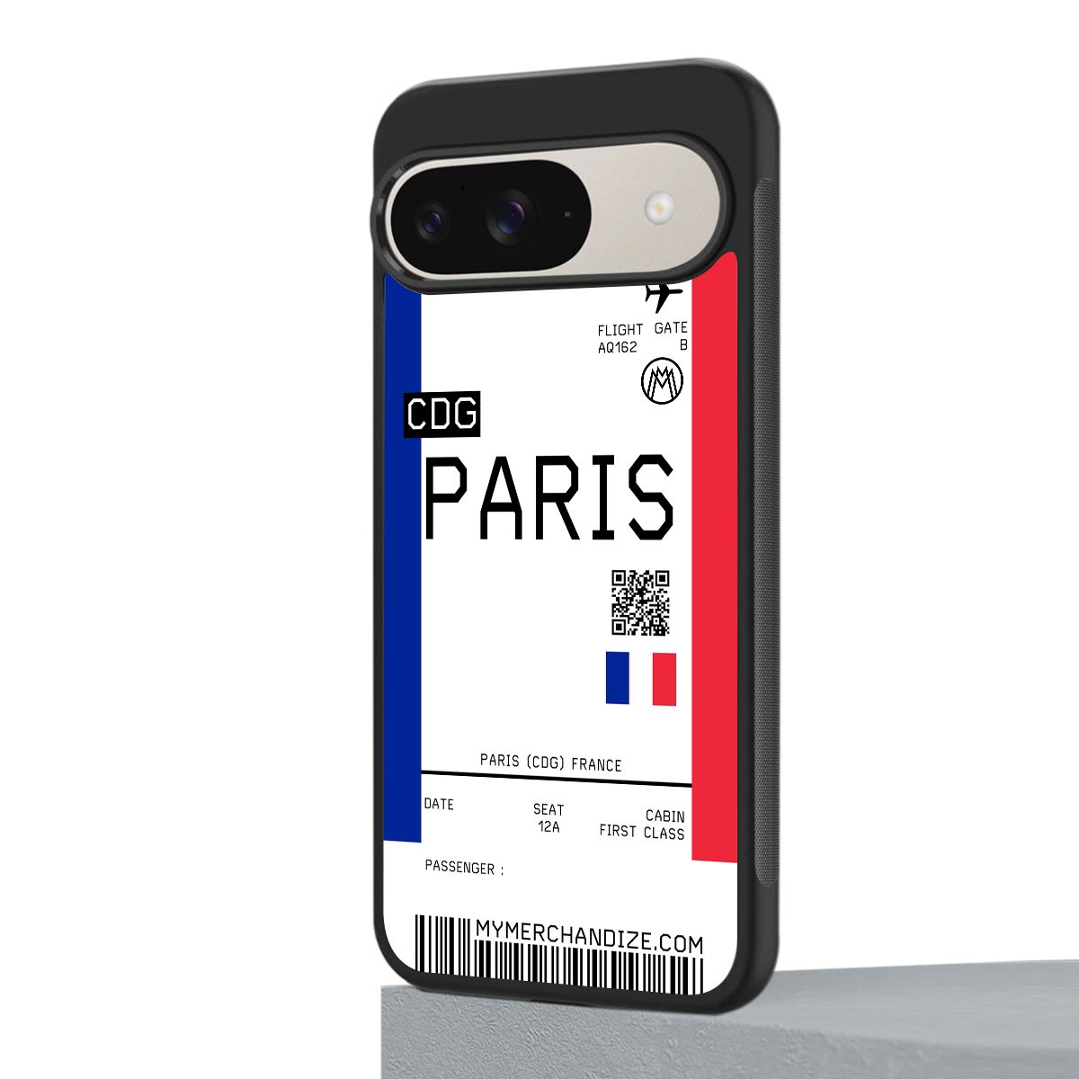 paris boarding pass ticket back phone cover | glass case for google pixel 9