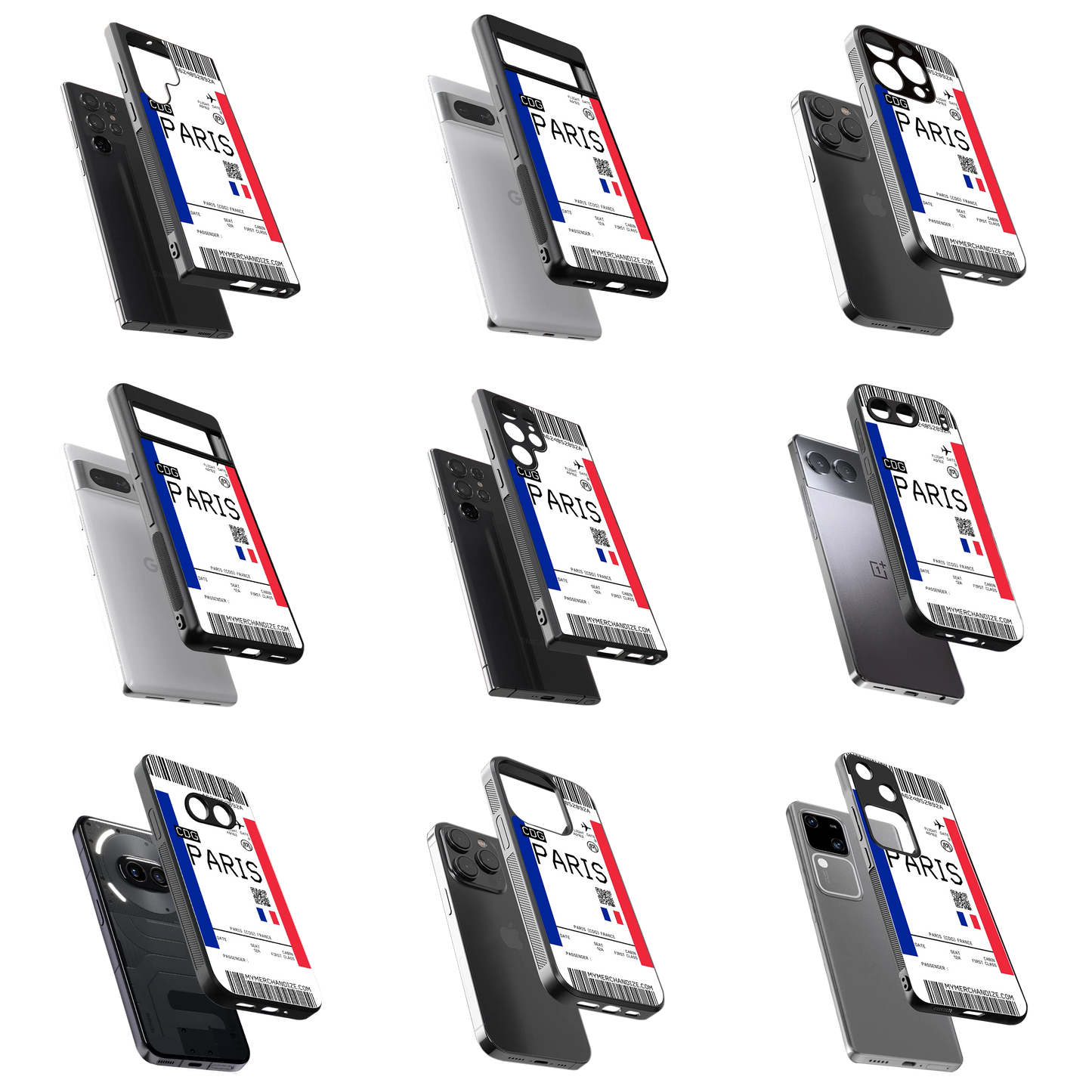 Durable Glass Back Mobile Case for iPhone, Samsung, OnePlus, Google Pixel, Redmi, Vivo, Oppo