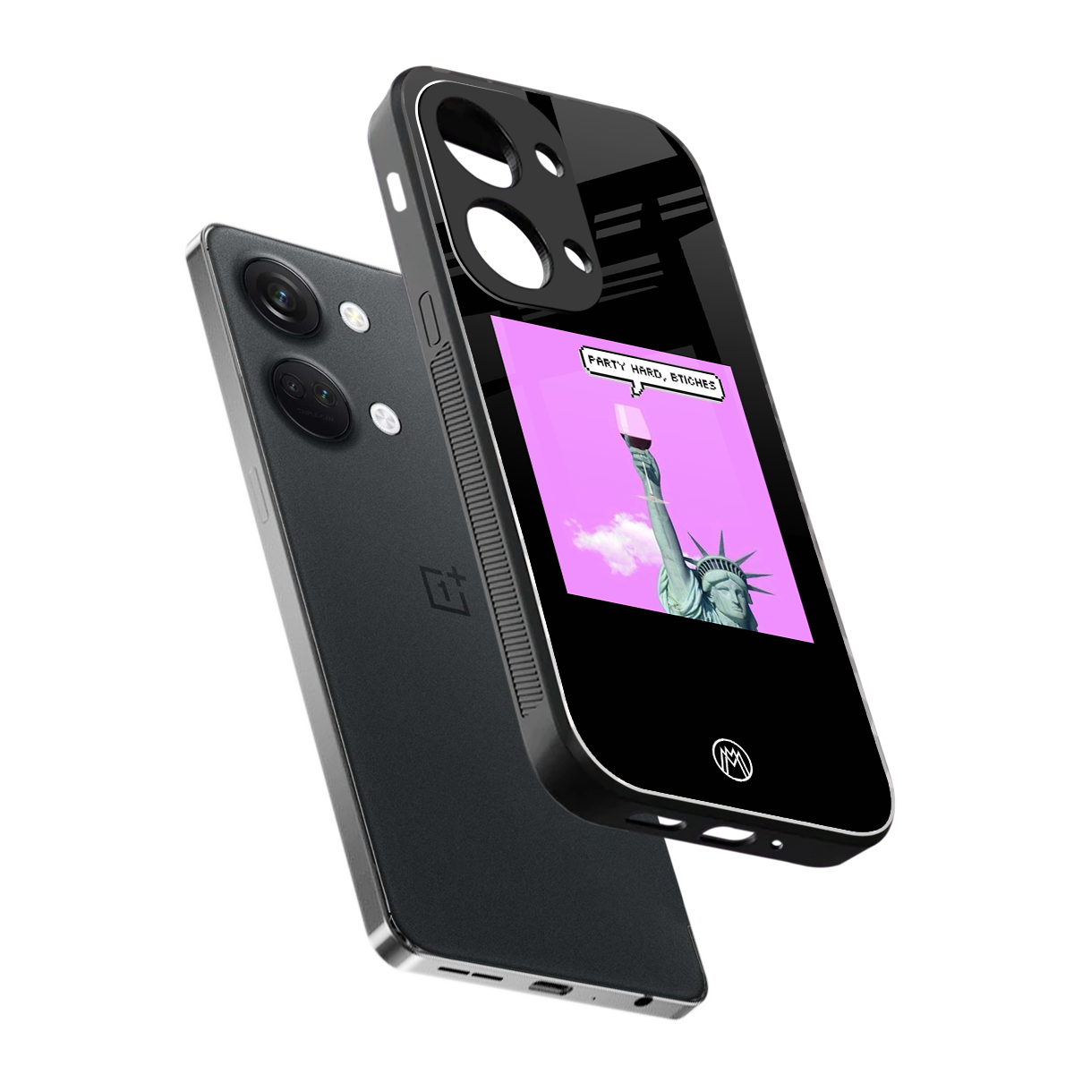 party hard bitches back phone cover | glass case for oneplus nord 3