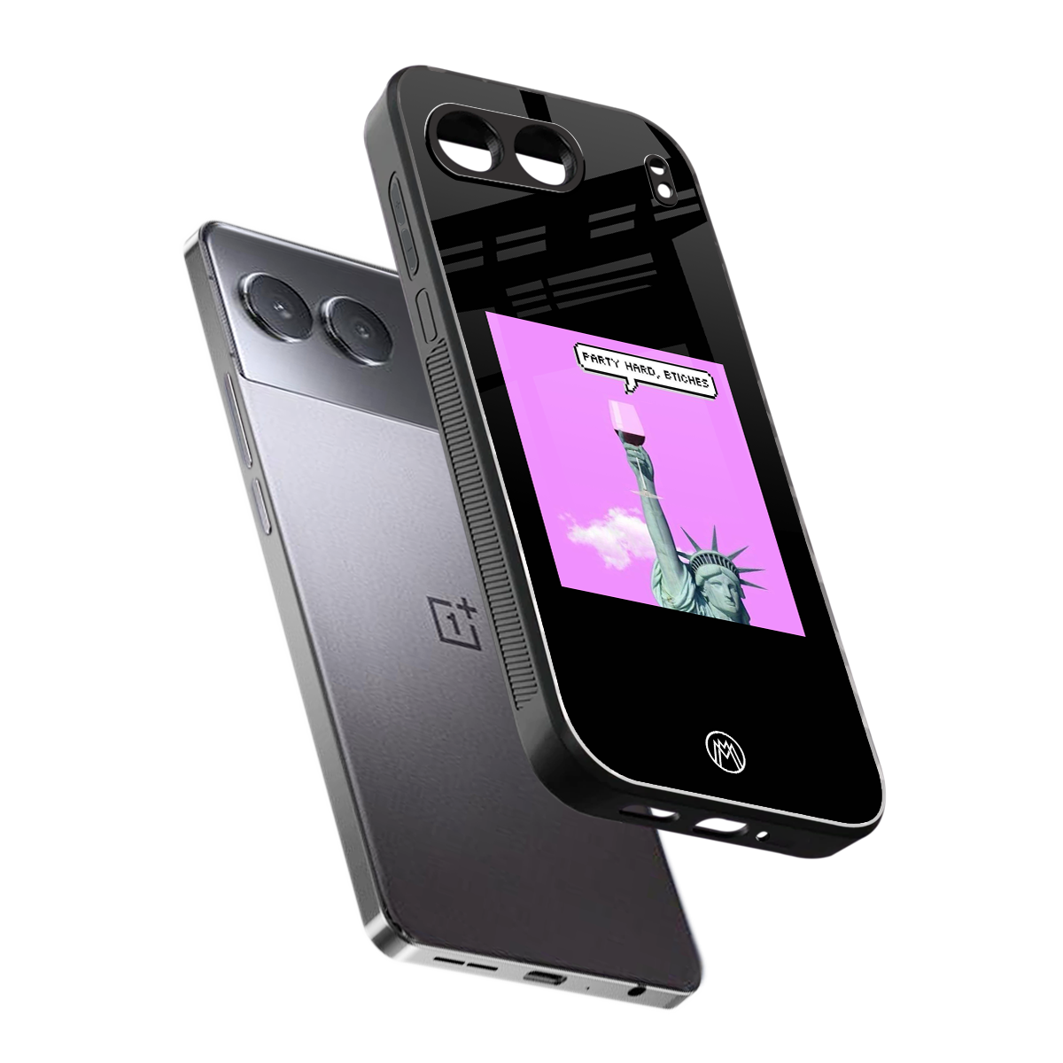party hard bitches back phone cover | glass case for oneplus nord 4