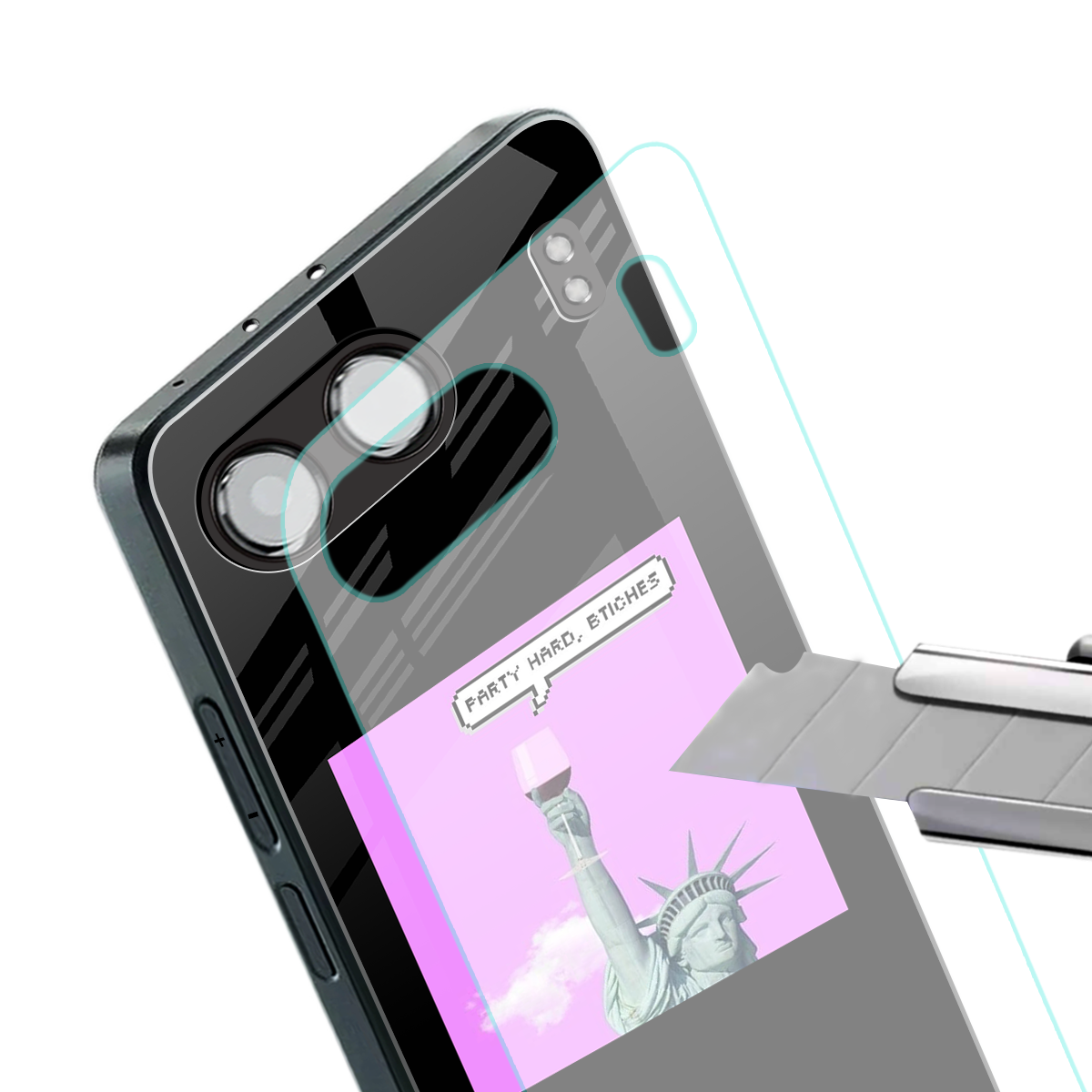 party hard bitches back phone cover | glass case for oneplus nord 4