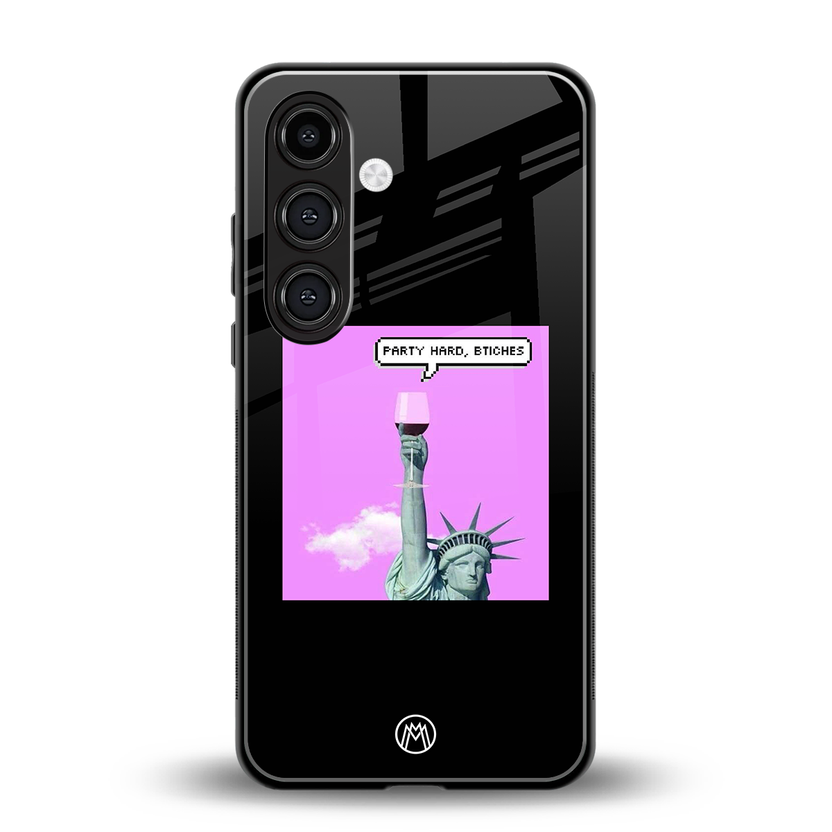 party hard bitches back phone cover | glass case for samsung galaxy s24 fe