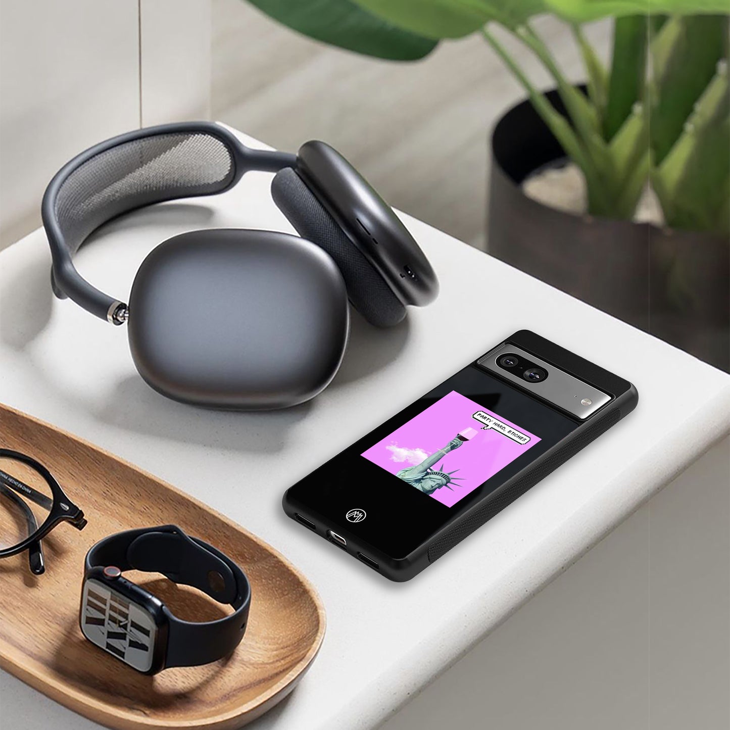 party hard bitches back phone cover | glass case for google pixel 9 pro