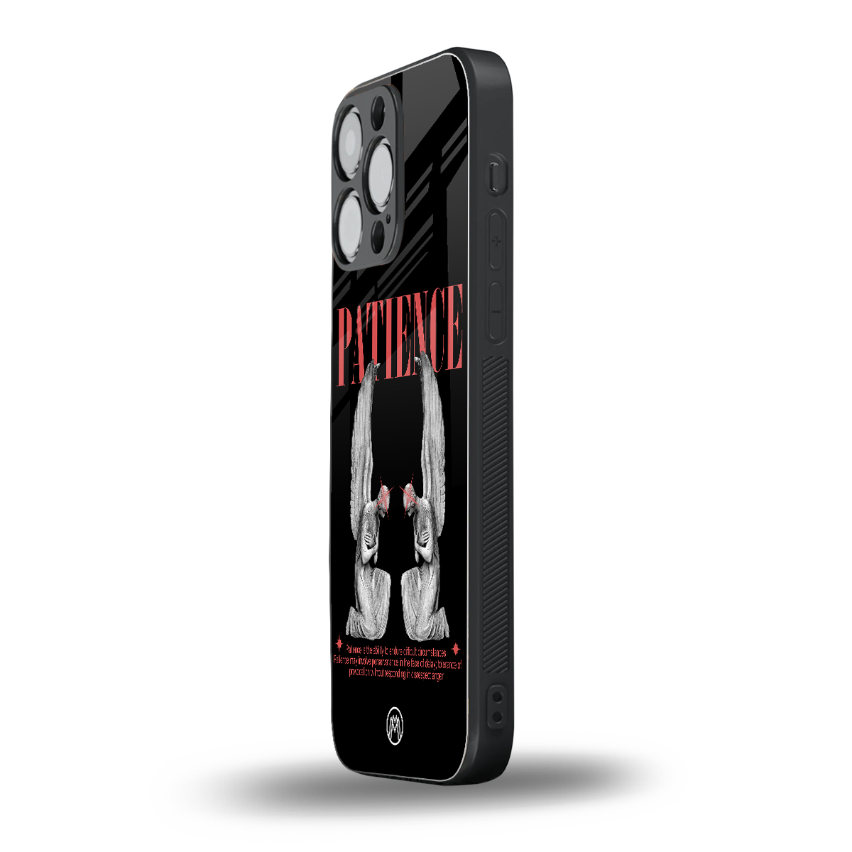 patience back phone cover | glass case for iphone 13 pro max