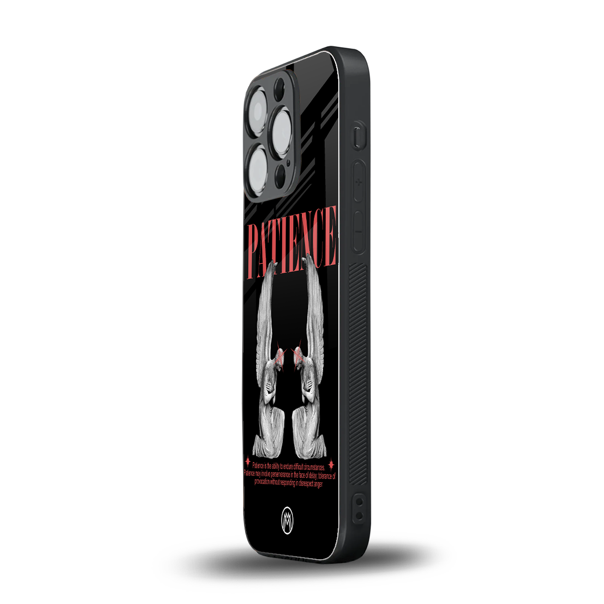 patience back phone cover | glass case for iphone 14 pro