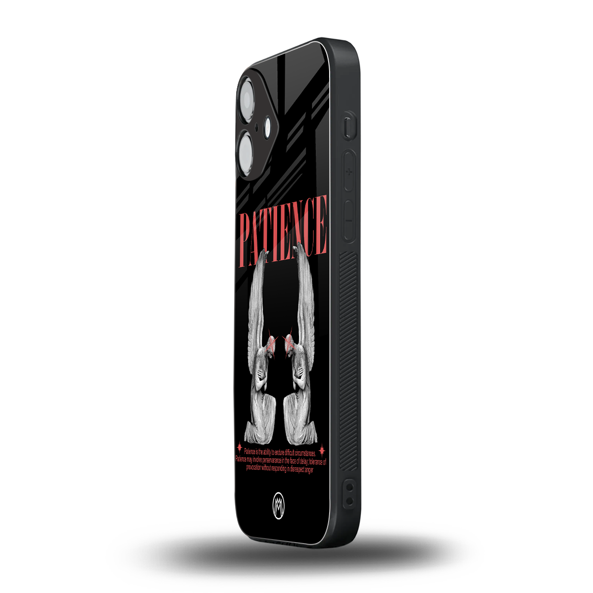 patience back phone cover | glass case for iphone 16 plus