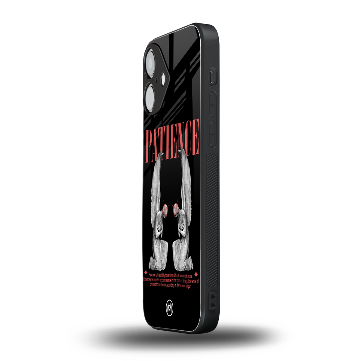 patience back phone cover | glass case for iphone 16