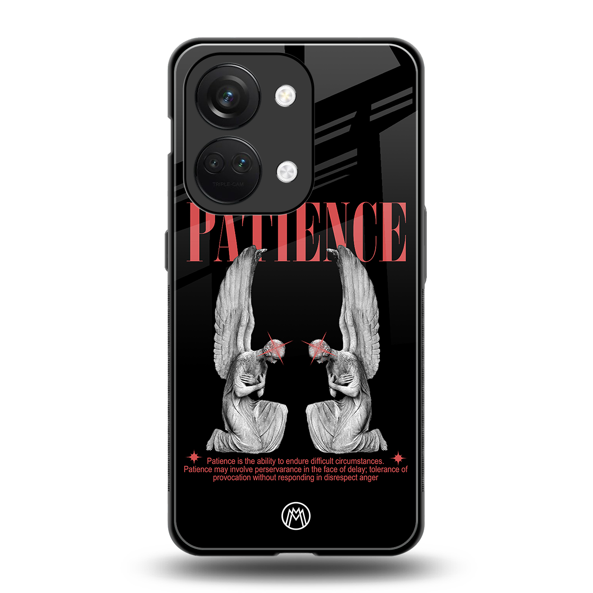 patience back phone cover | glass case for oneplus nord 3