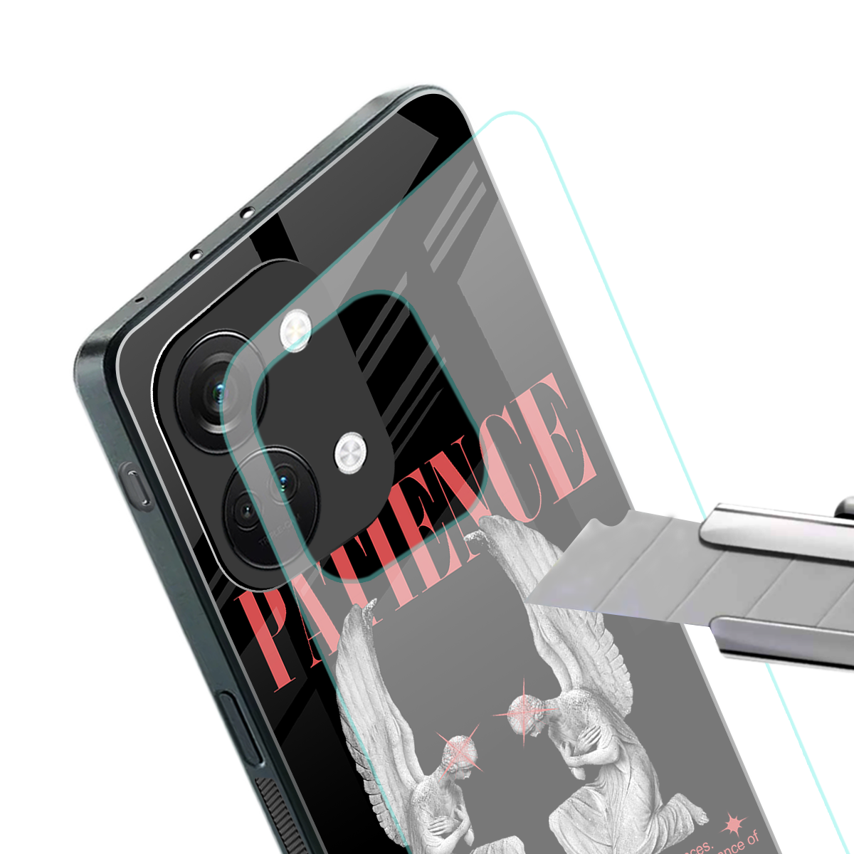 patience back phone cover | glass case for oneplus nord 3