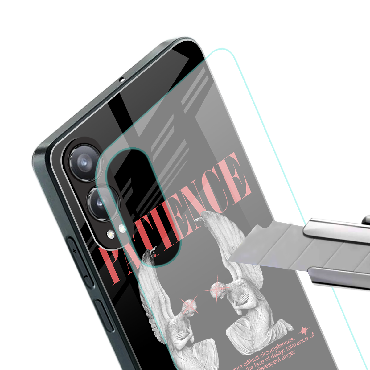 patience back phone cover | glass case for oneplus nord ce 4 lite