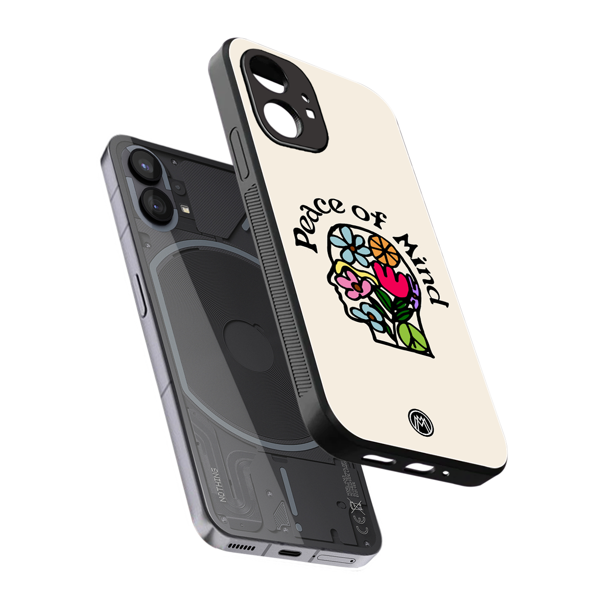 peace of mind back phone cover | glass case for nothing phone 1