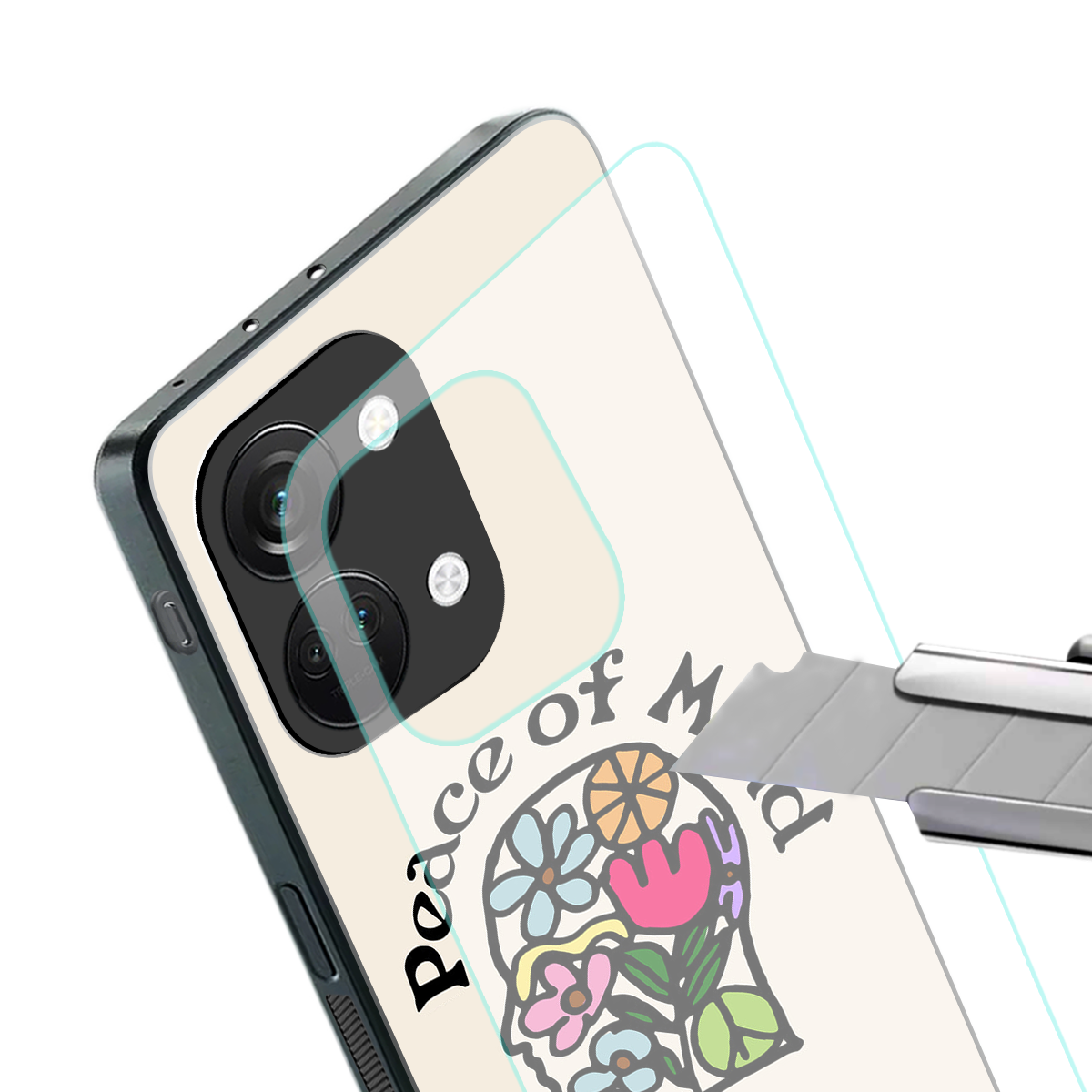 peace of mind back phone cover | glass case for oneplus nord 3