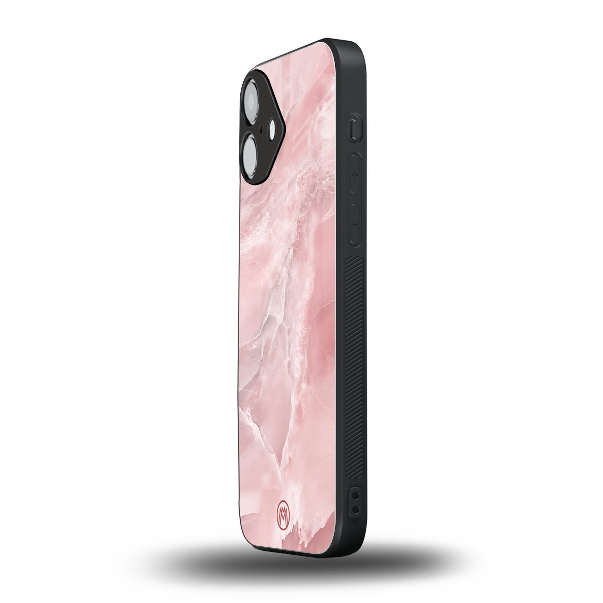 peachy glam back phone cover | glass case for iphone 16 plus