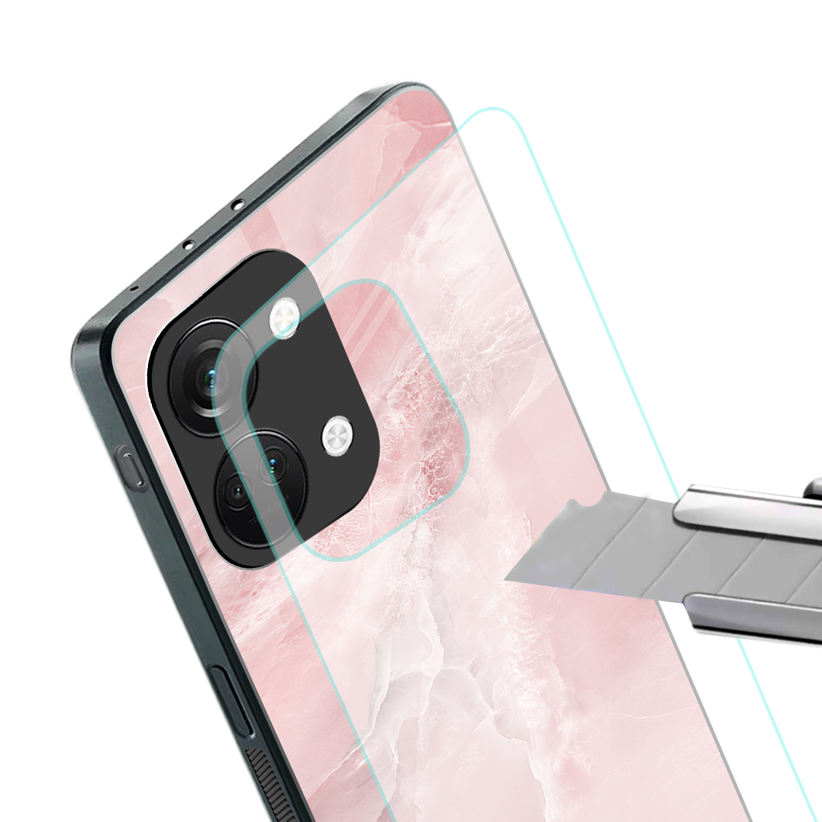 peachy glam back phone cover | glass case for oneplus nord 3