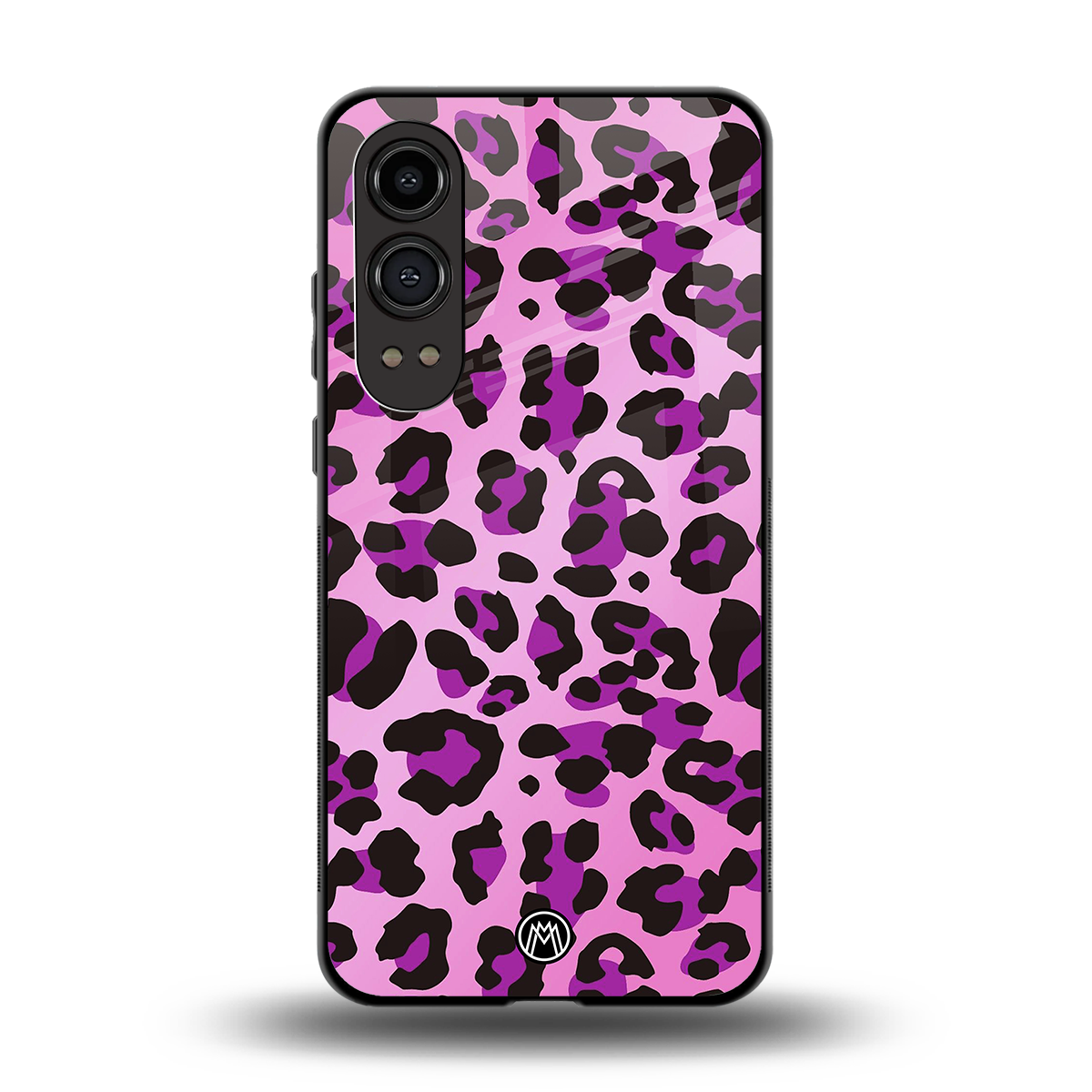 pink leopard fur back phone cover | glass case for oneplus nord ce 4 lite