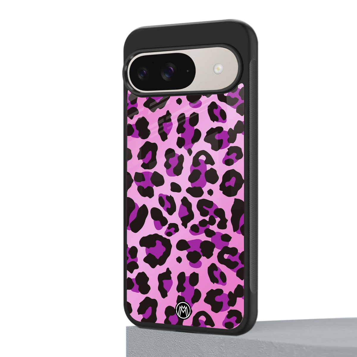 pink leopard fur back phone cover | glass case for google pixel 9
