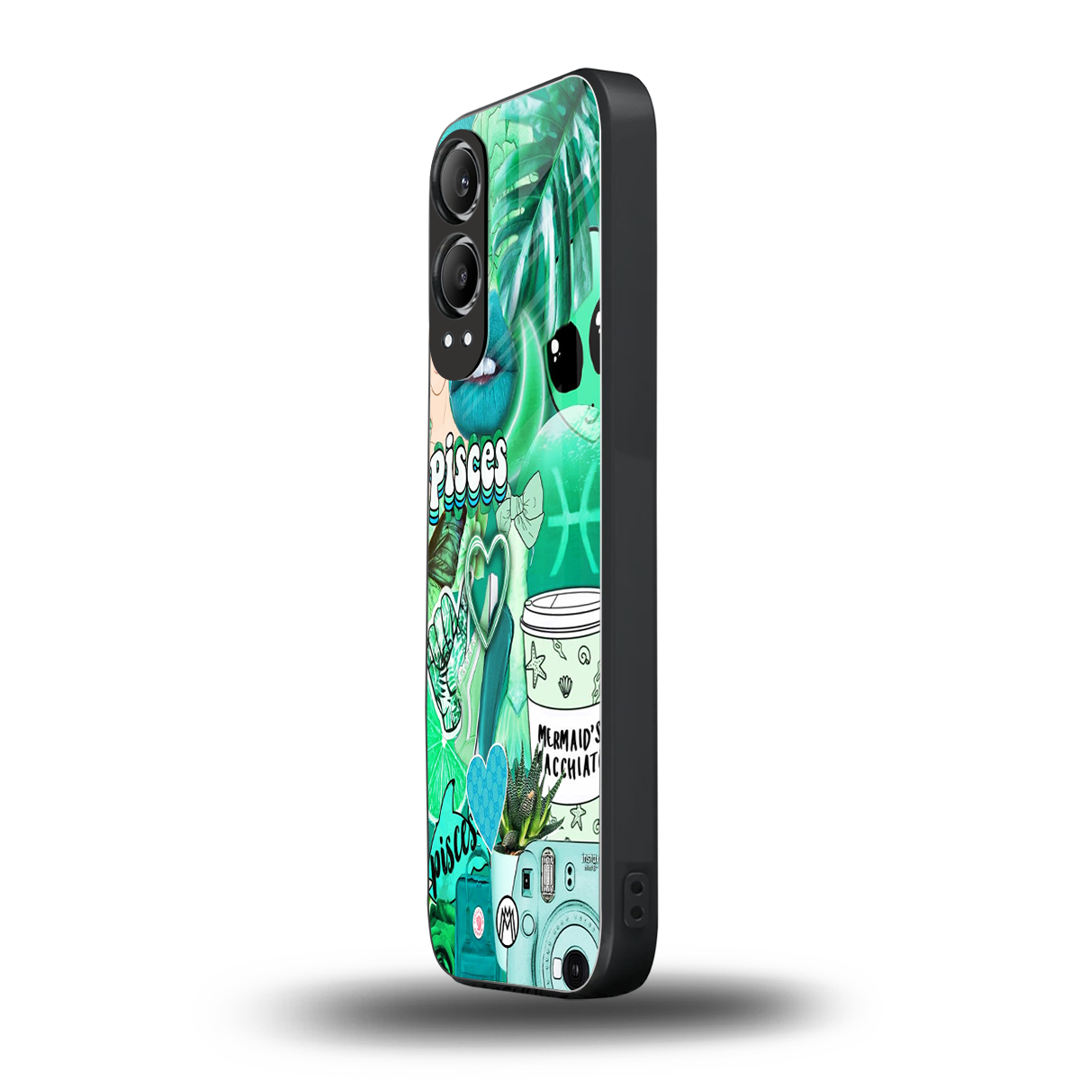 pisces aesthetic collage back phone cover | glass case for oneplus nord ce 4 lite