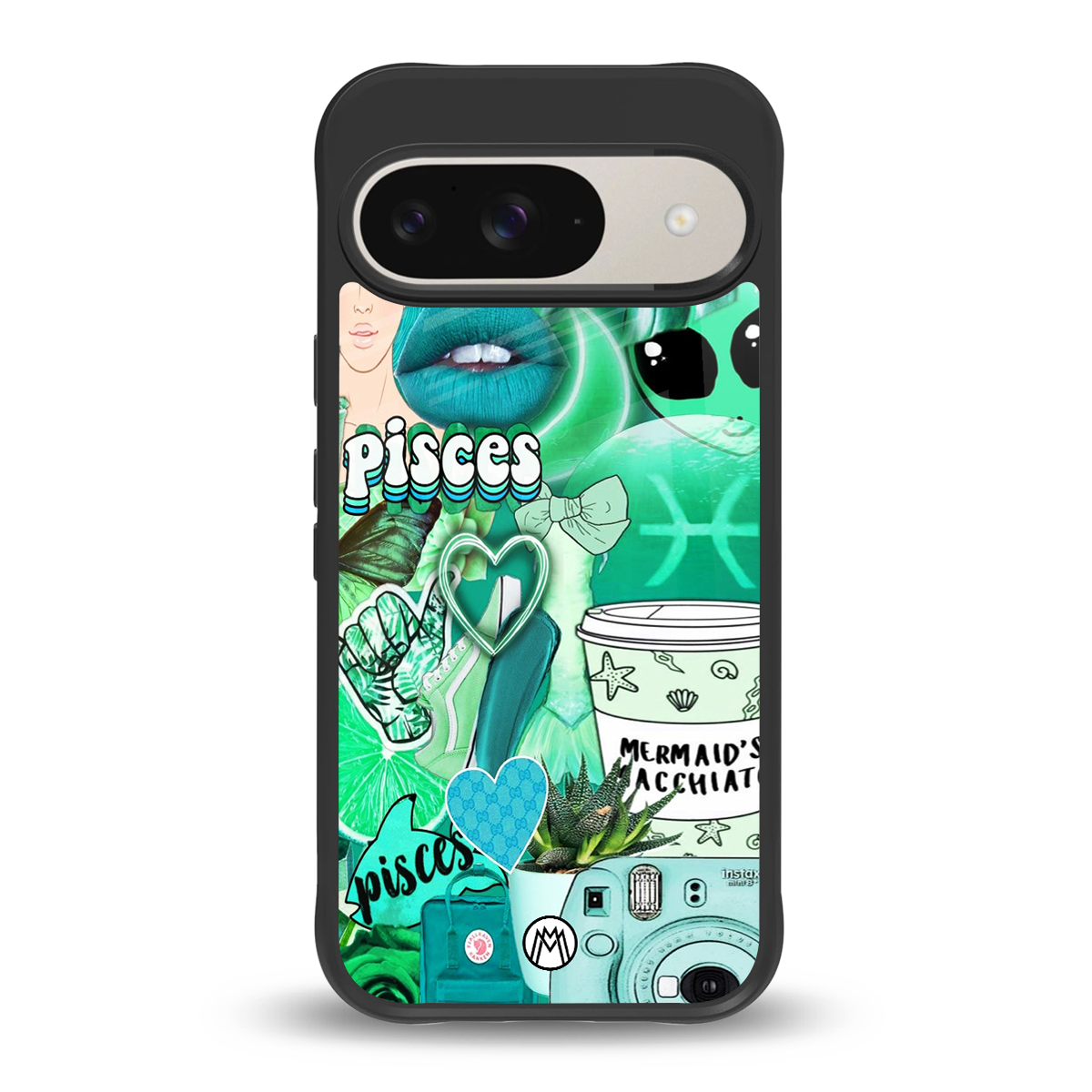 pisces aesthetic collage back phone cover | glass case for google pixel 9