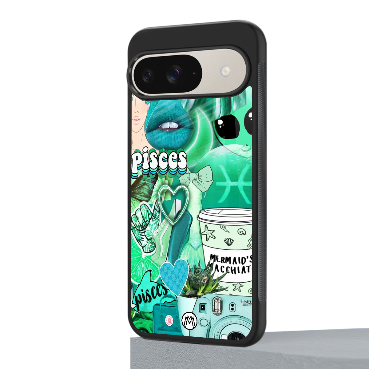 pisces aesthetic collage back phone cover | glass case for google pixel 9