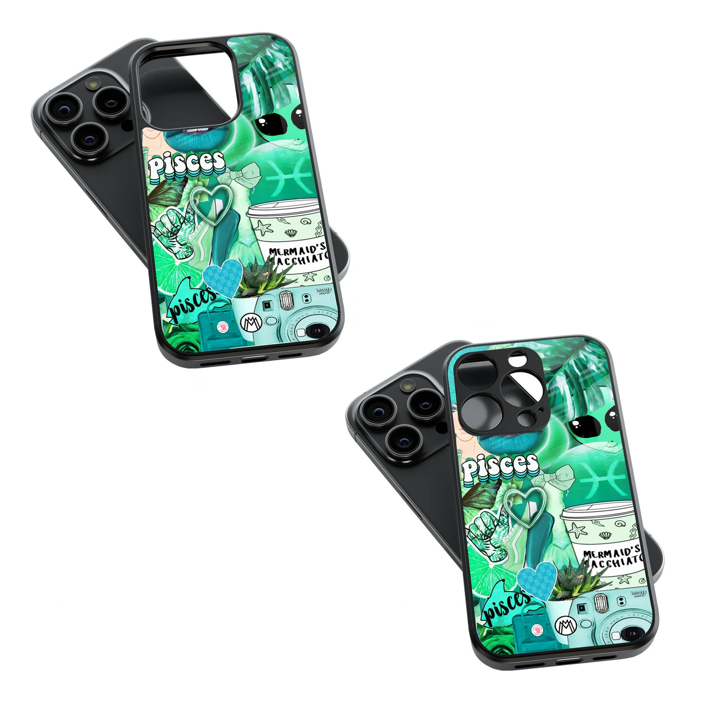 Trendy Glass Back Mobile Case for iPhone, Samsung, Redmi, OnePlus, Google Pixel, Motorola