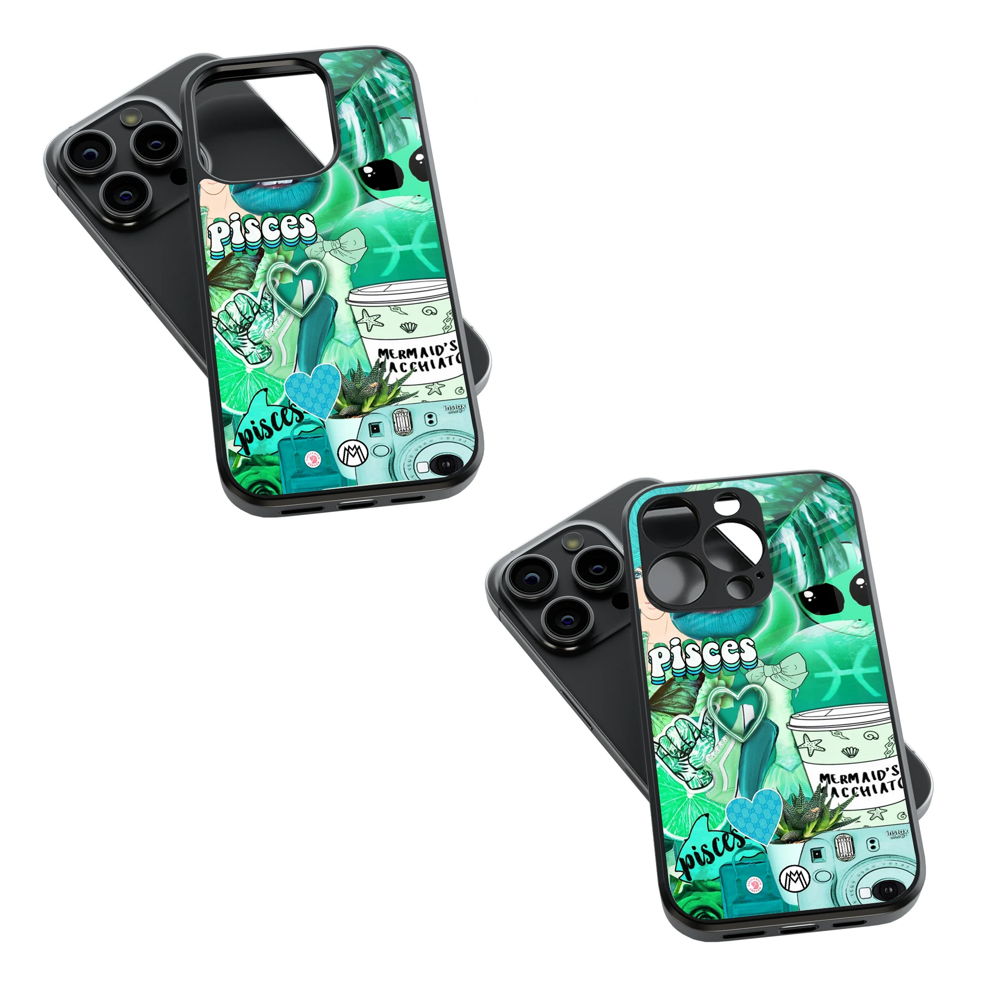 Trendy Glass Back Mobile Case for iPhone, Samsung, Redmi, OnePlus, Google Pixel, Motorola