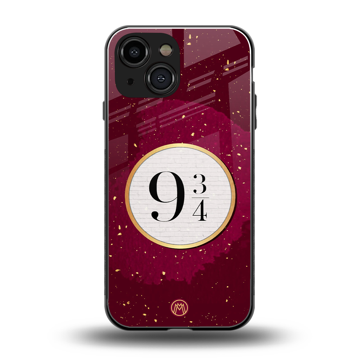 platform nine and three-quarters back phone cover | glass case for iphone 13 mini