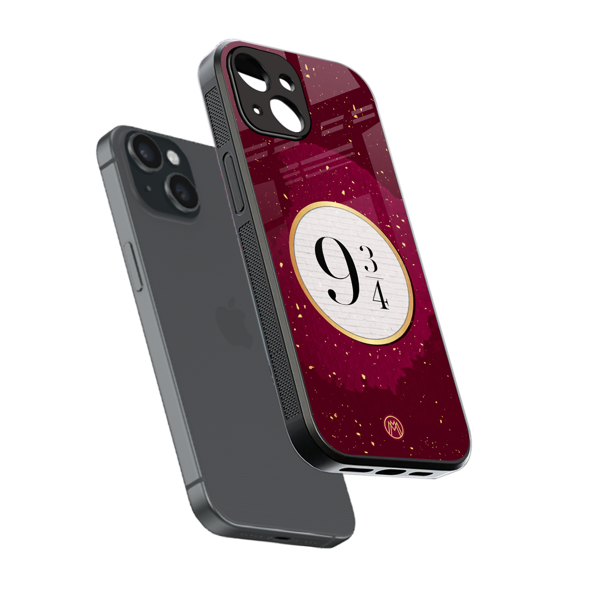 platform nine and three-quarters back phone cover | glass case for iphone 13 mini