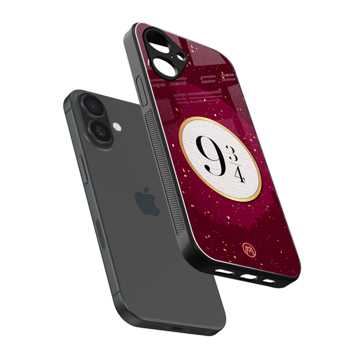 platform nine and three-quarters back phone cover | glass case for iphone 16