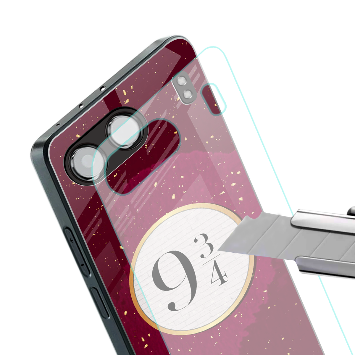 platform nine and three-quarters back phone cover | glass case for oneplus nord 4