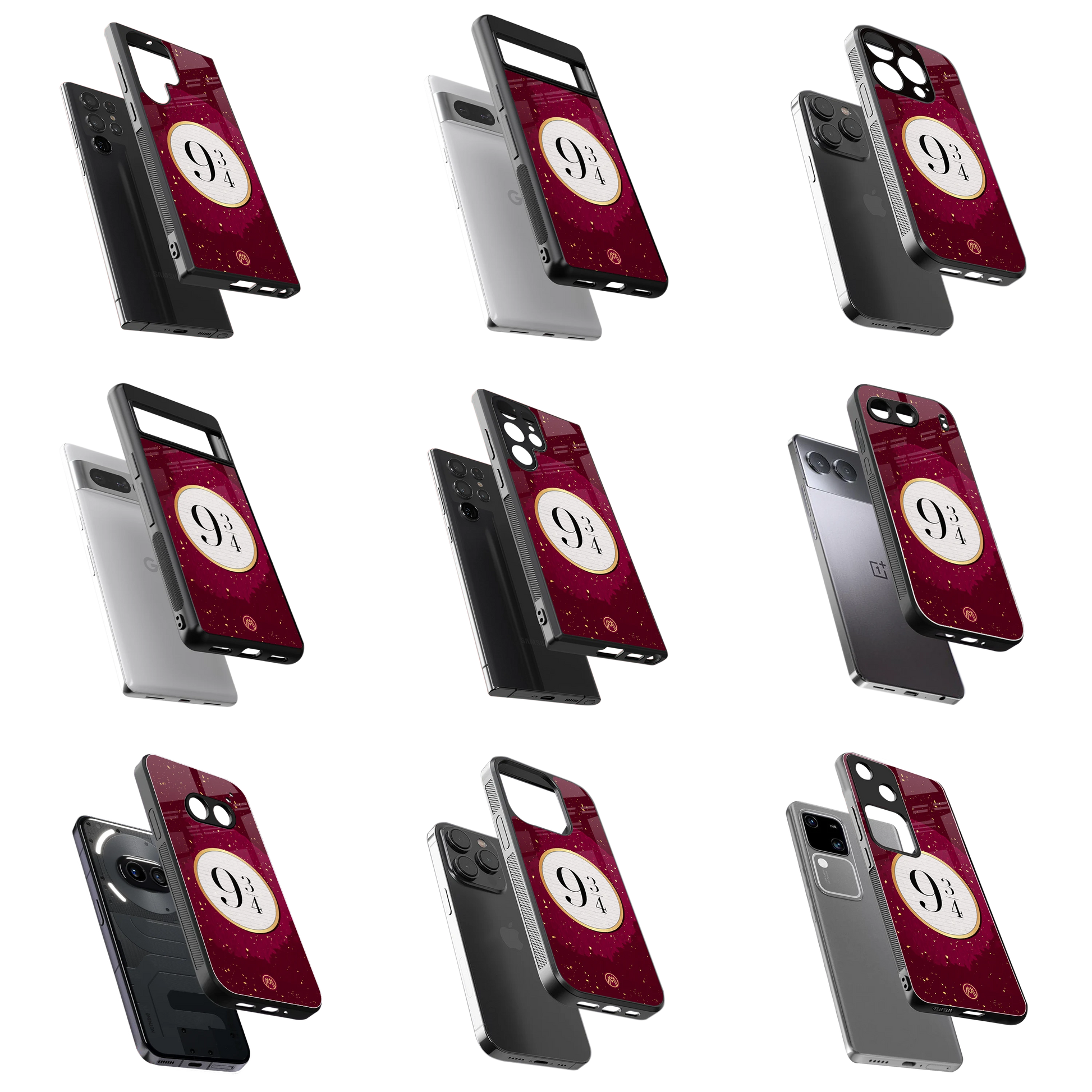 Durable Glass Back Mobile Case for iPhone, Samsung, OnePlus, Google Pixel, Redmi, Vivo, Oppo