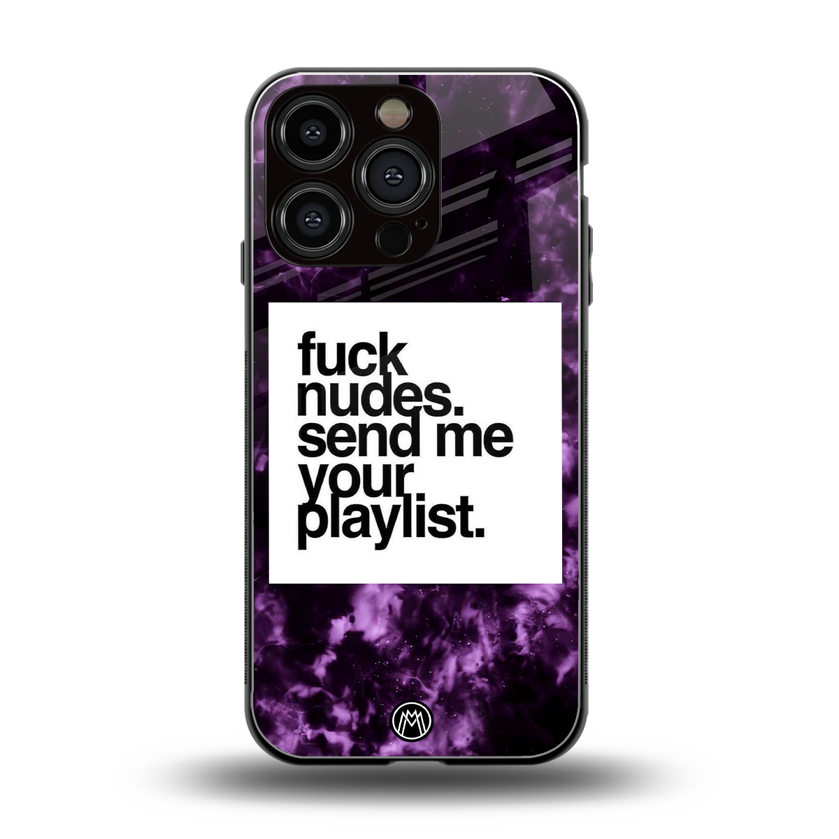 playlist please back phone cover | glass case for iphone 16 pro