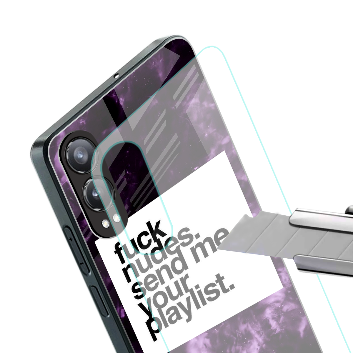 playlist please back phone cover | glass case for oneplus nord ce 4 lite