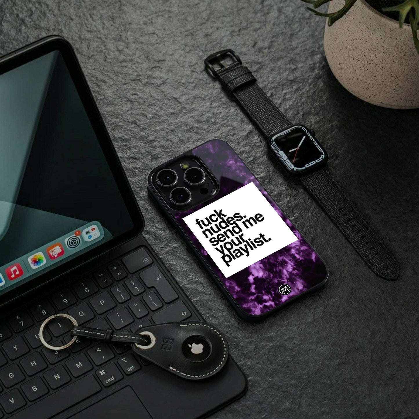 playlist please back phone cover | glass case for iphone 16