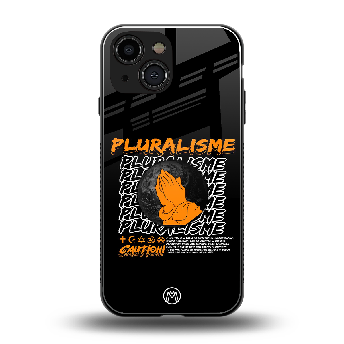 pluralisme back phone cover | glass case for iphone 13 mini