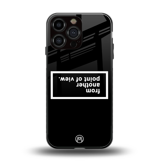 point of view black edition back phone cover | glass case for iphone 14 pro max