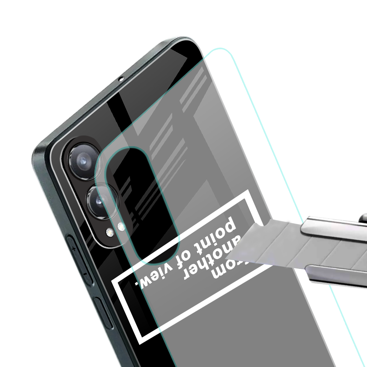 point of view black edition back phone cover | glass case for oneplus nord ce 4 lite