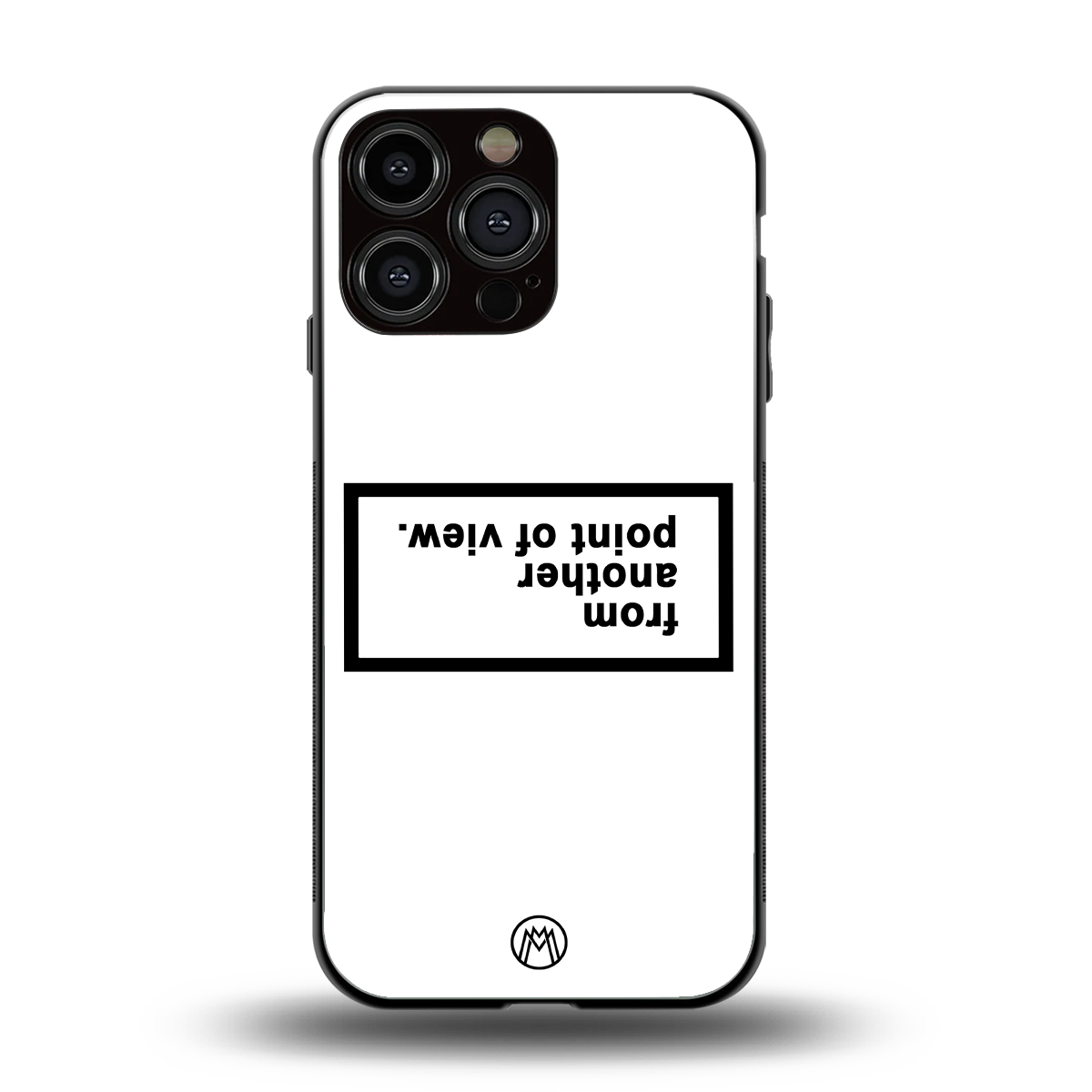 point of view white edition back phone cover | glass case for iphone 14 pro max