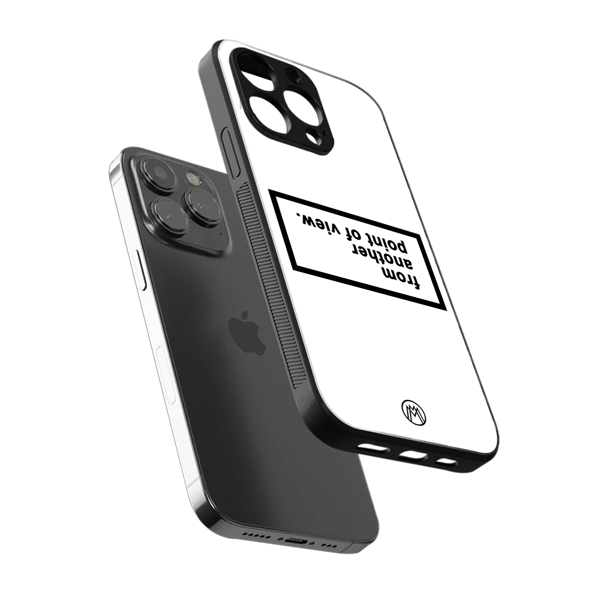 point of view white edition back phone cover | glass case for iphone 16 pro max