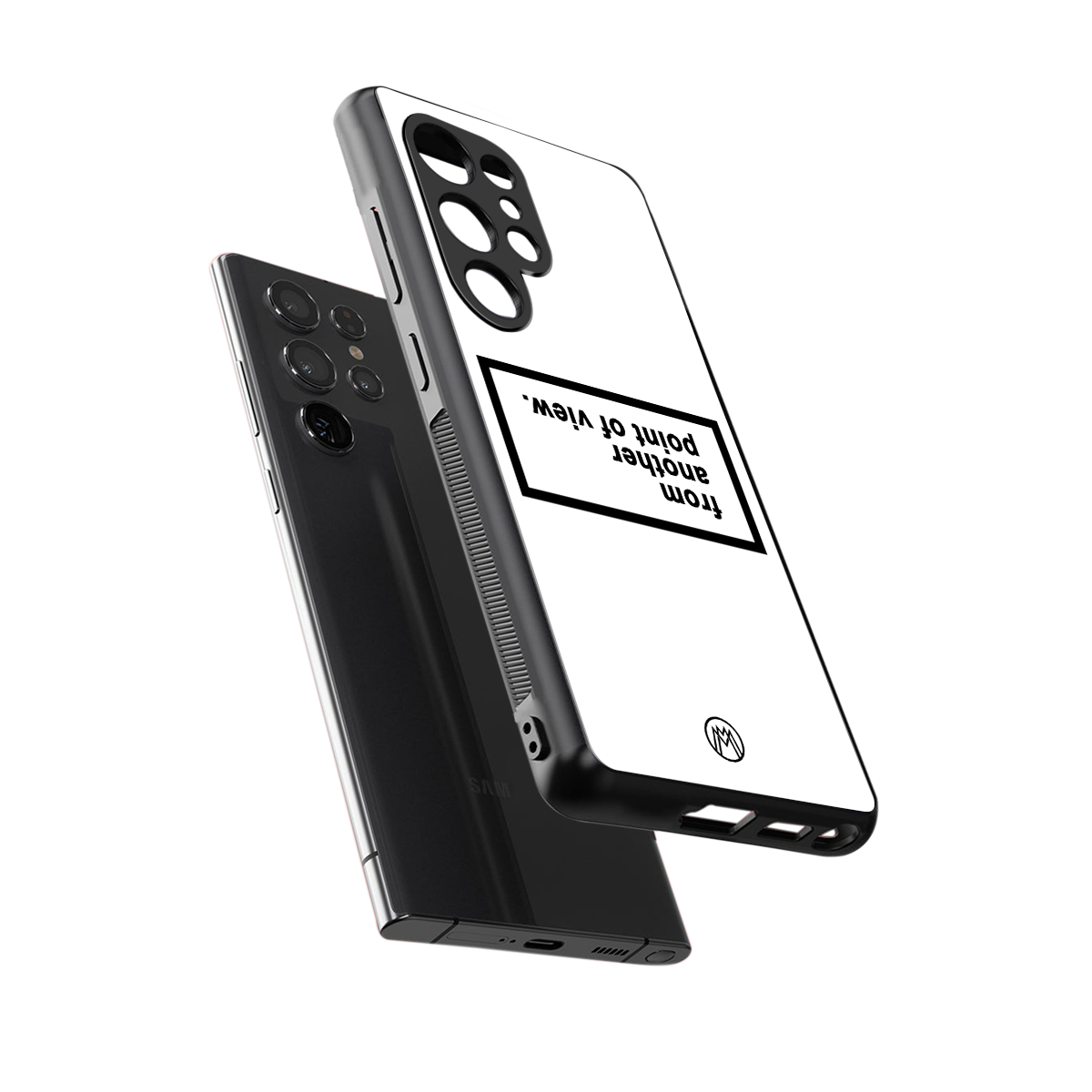 point of view white edition back phone cover | glass case for samsung galaxy s25 ultra