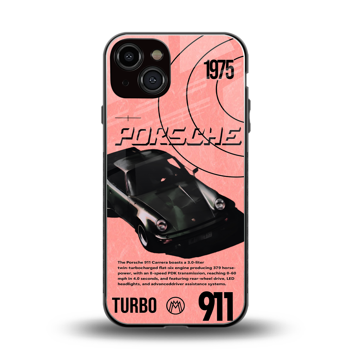 porshe 1975 back phone cover | glass case for iphone 13